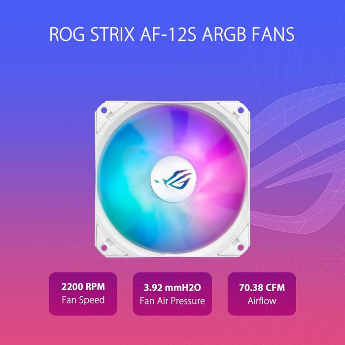 Asus Rog Strix LC III 360 ARGB AIO 360mm Liquid CPU Cooler - White - PakByte Computers
