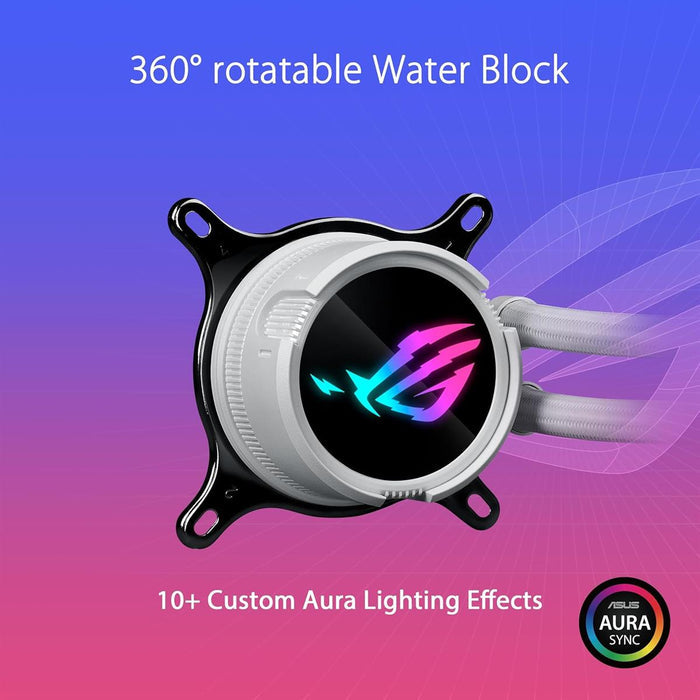 Asus Rog Strix LC III 360 ARGB AIO 360mm Liquid CPU Cooler - White - PakByte Computers