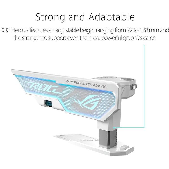 ASUS ROG XH01 Herculx Graphics Card Holder - White - PakByte Computers