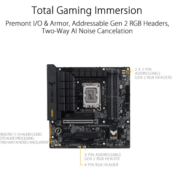 ASUS TUF GAMING B760M-PLUS D4 Motherboard - PakByte Computers