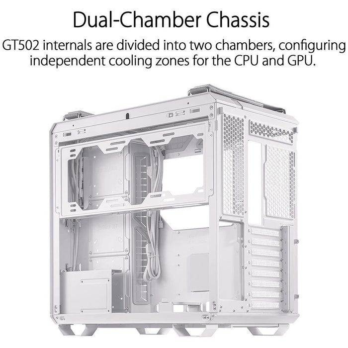 ASUS TUF Gaming GT502 ATX Mid Tower Gaming Case - White - PakByte Computers