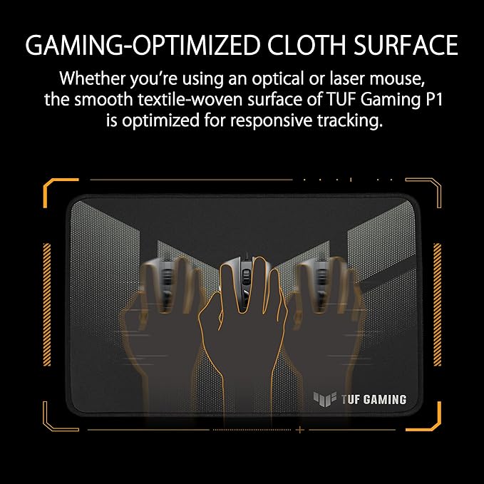 ASUS TUF Gaming P1 Portable Mouse Pad: Optimized Cloth Surface, Triple Guard Coating black - PakByte Computers