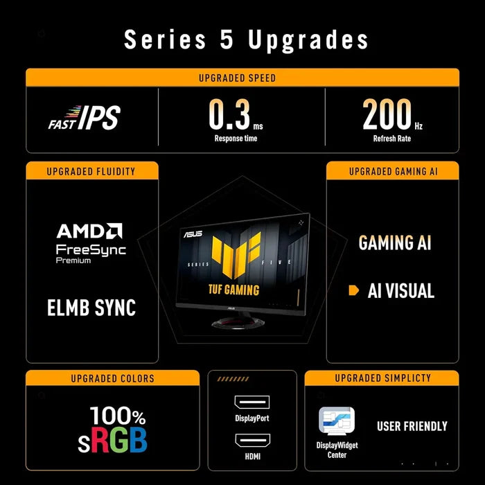 Asus Tuf Gaming Series 5 VG279Q5R 27-inch, Full HD, 200Hz Gaming Monitor - PakByte Computers