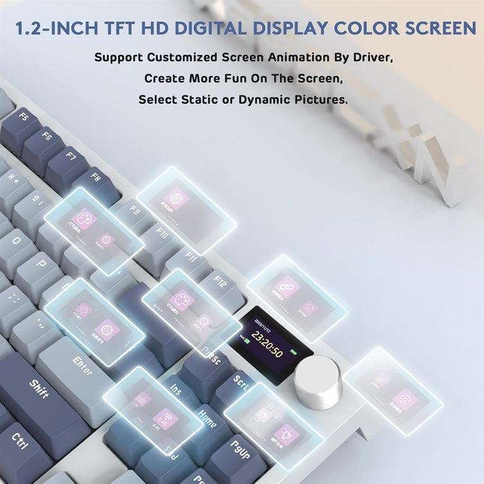 Attack Shark K86 Wireless Keyboard - Lavender Blue - PakByte Computers