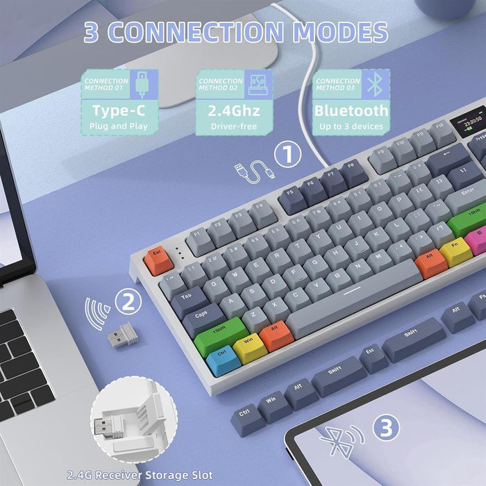 Attack Shark K86 Wireless Keyboard - Lavender Blue - PakByte Computers