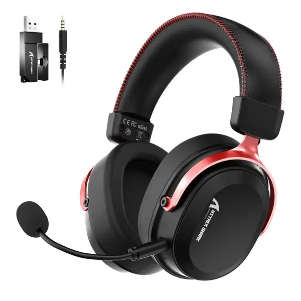 Attack Shark L30 Pro Wireless Gaming Headset - Black/Red