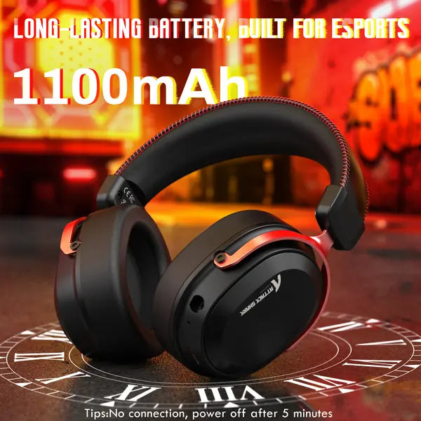Attack Shark L30 Pro Wireless Gaming Headset - Black/Red