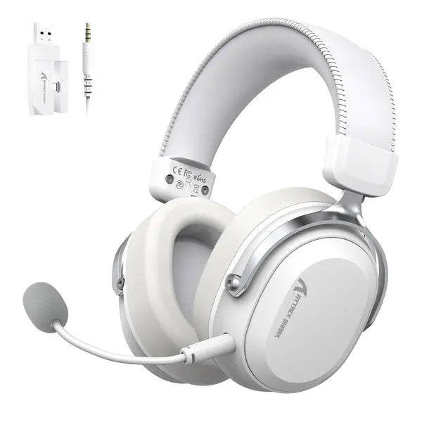 Attack Shark L30 Pro Wireless Gaming Headset - White