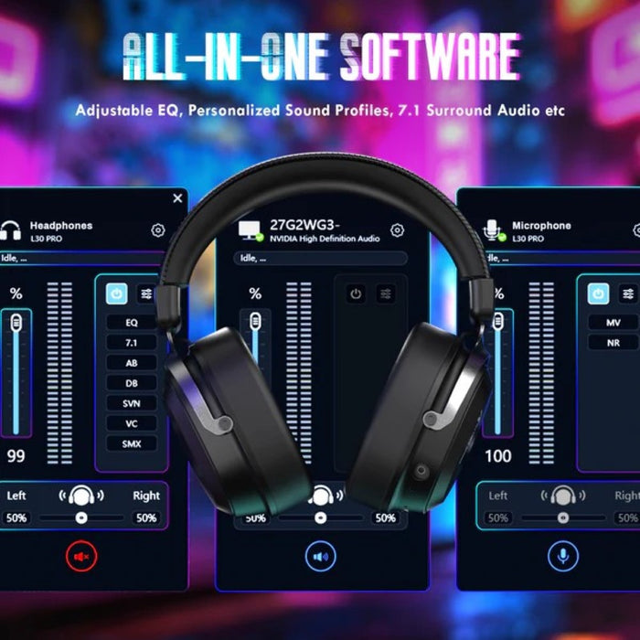 Attack Shark L30 Pro Wireless Gaming Headset – Black