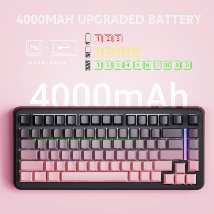 Attack Shark M86 Wireless Mechanical Keyboard - Pink Gradient