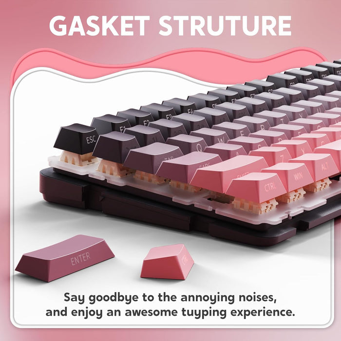 Attack Shark M86 Wireless Mechanical Keyboard - Pink Gradient