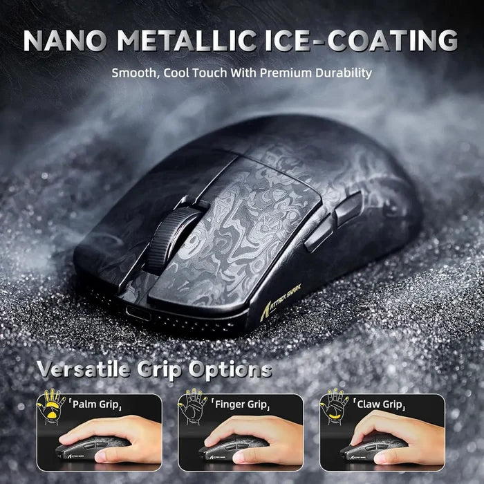 Attack Shark R11 Ultra 8K Carbon Fiber Wireless Gaming Mouse - Black Ink - PakByte Computers