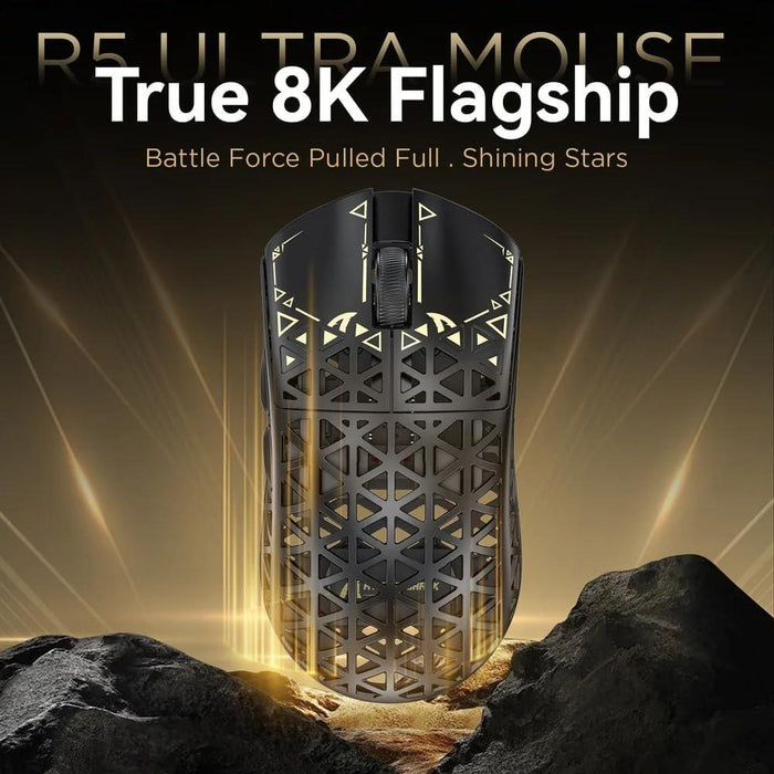 Attack Shark R5 Ultra 8K Carbon Fiber Wireless Gaming Mouse - Black - PakByte Computers
