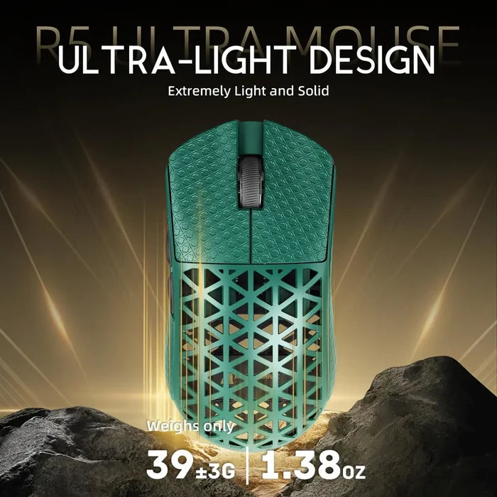 Attack Shark R5 Ultra 8K Carbon Fiber Wireless Gaming Mouse - Green - PakByte Computers