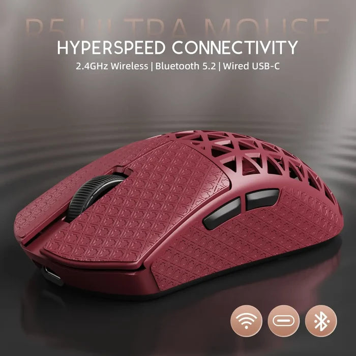 Attack Shark R5 Ultra 8K Carbon Fiber Wireless Gaming Mouse - Red - PakByte Computers