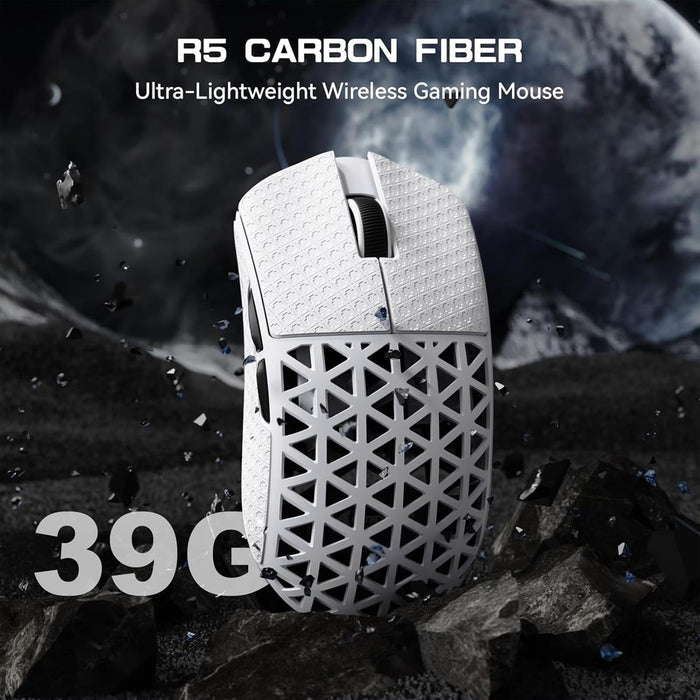 Attack Shark R5 Ultra 8K Carbon Fiber Wireless Gaming Mouse - White - PakByte Computers