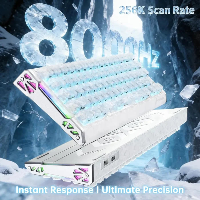 Attack Shark R68 HE Carbon Fiber 8000Hz Rapid Trigger Keyboard - Ice Ninja