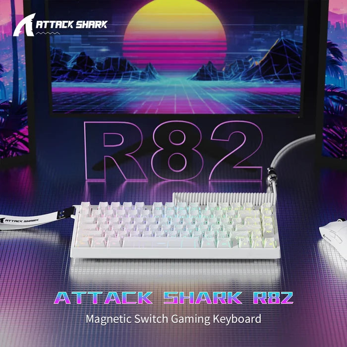 Attack Shark R82 HE Rapid Trigger TKL Wired Gaming Keyboard - White - PakByte Computers