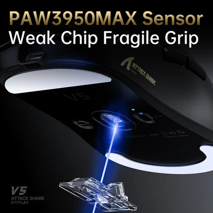Attack Shark V5 Ultra-Light Gaming Mouse - White - PakByte Computers