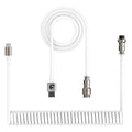Attack Shark x MambaSnake C01 Custom Coiled USB C to A Cable - White - PakByte Computers