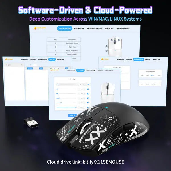 Attack Shark X11 SE Wireless Gaming Mouse - Black - PakByte Computers