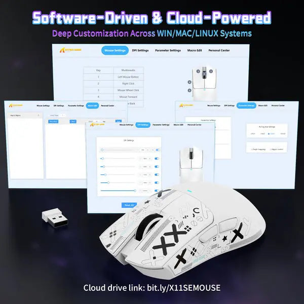 Attack Shark X11 SE Wireless Gaming Mouse - White - PakByte Computers