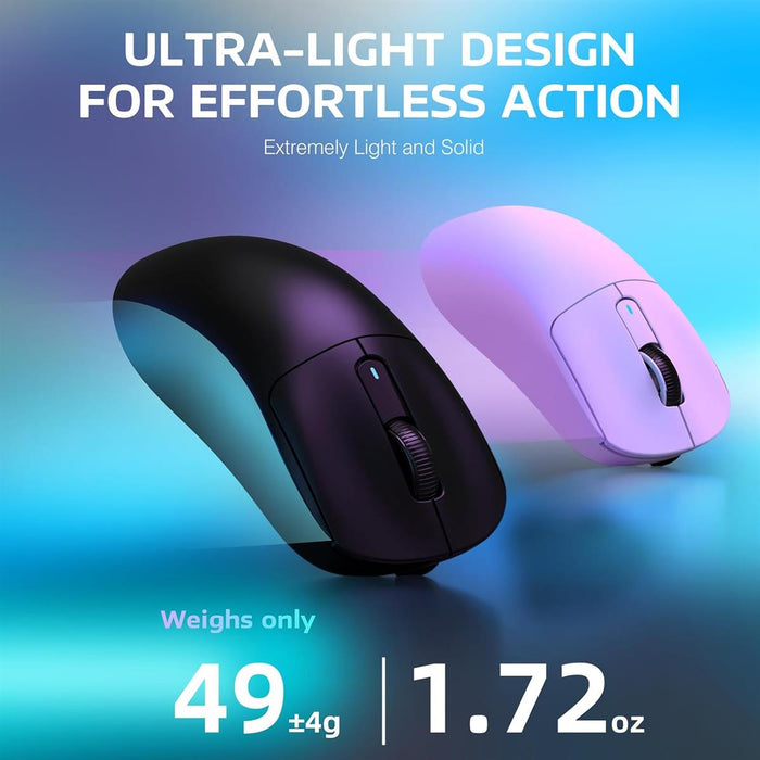 Attack Shark X3 49g Tri-Mode Lightweight Wireless Gaming Mouse - Black