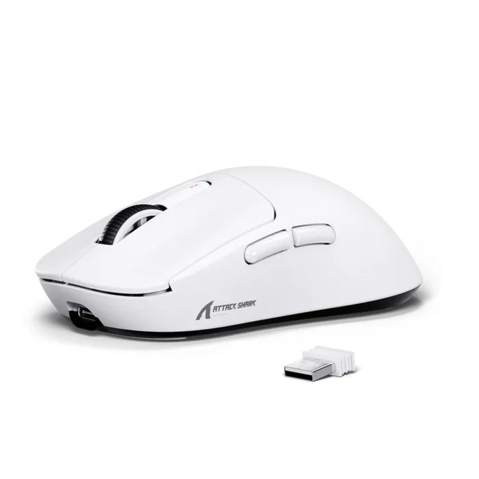 Attack Shark X3 49g Tri-Mode Lightweight Wireless Gaming Mouse - White