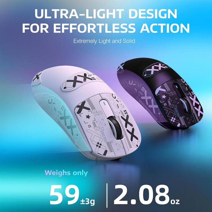 Attack Shark X3 Pro 4K/8K Wireless Gaming Mouse - White - PakByte Computers
