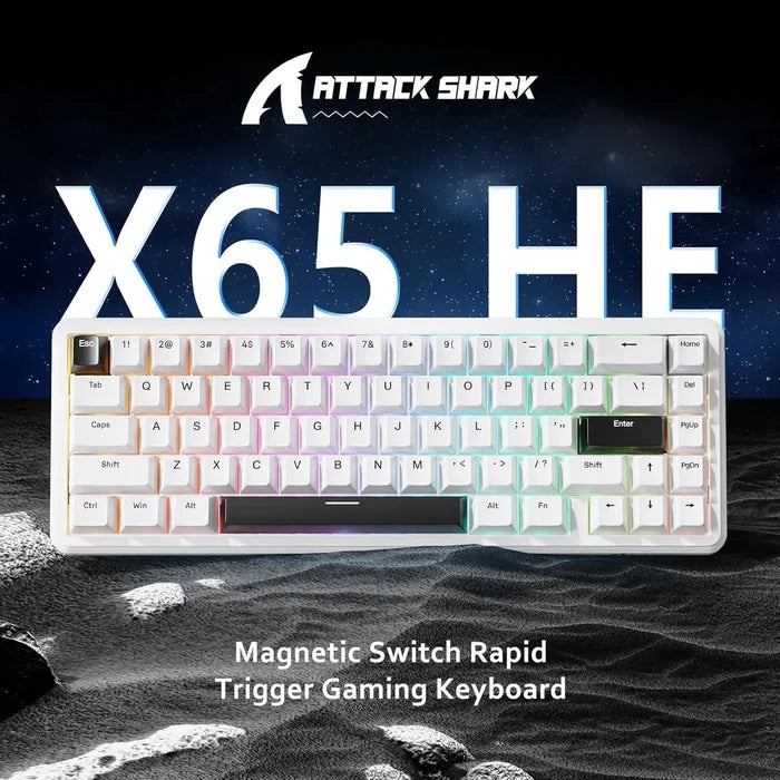 Attack Shark X65 HE Wired 65% Mechanical Gaming Keyboard