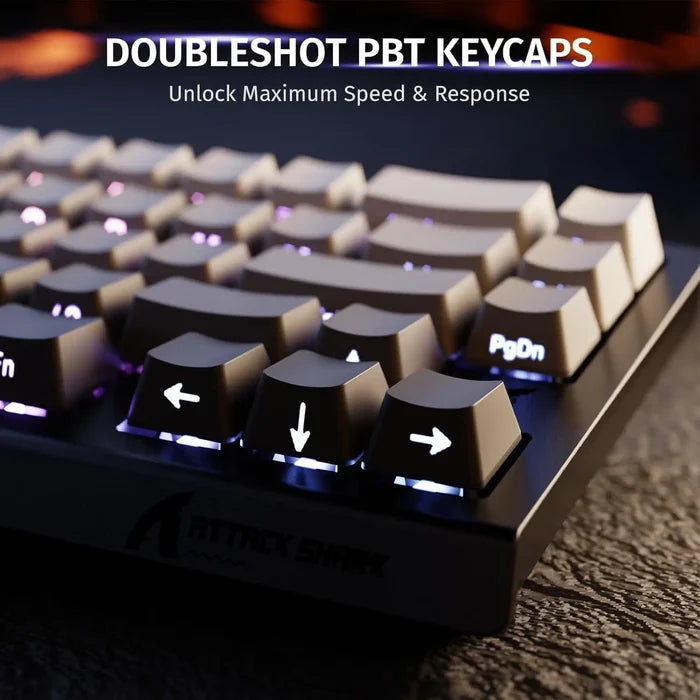 Attack Shark X68 HE 60% Wired Gaming Keyboard - Moonlight - PakByte Computers