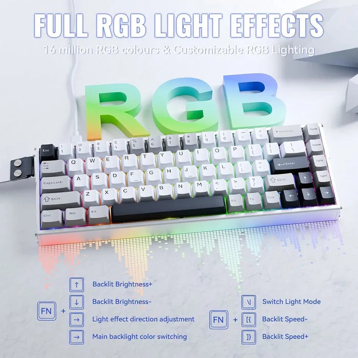 Attack Shark X68 He Max TKL Gaming Keyboard - Star White - PakByte Computers