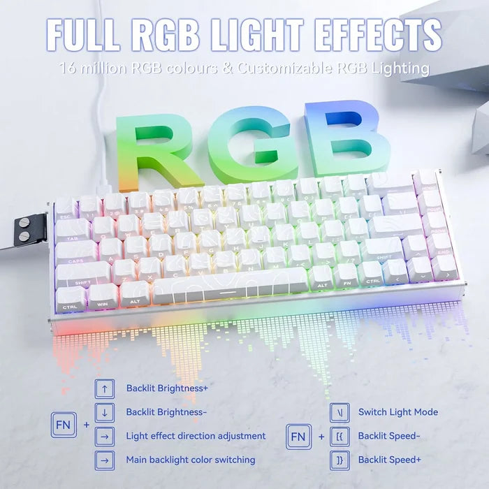 Attack Shark X68 HE Max TKL Gaming Keyboard - White - PakByte Computers