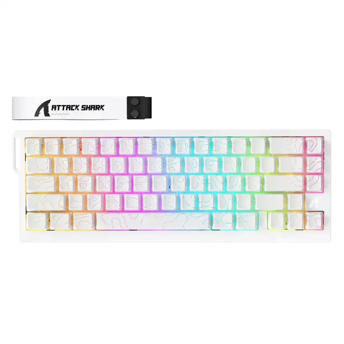 Attack Shark X68 PRO HE Wireless Keyboard Magnetic Switch – White Contour