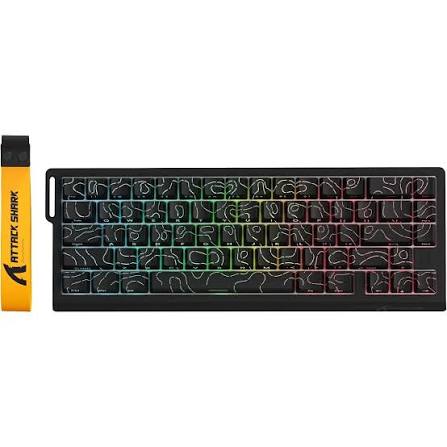 Attack Shark X68 PRO HE Wireless Rapid Trigger Gaming Keyboard - Black Contour