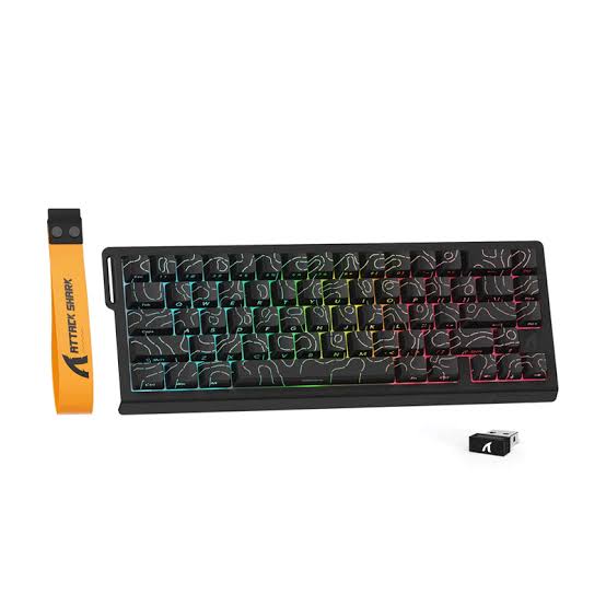 Attack Shark X68 PRO HE Wireless Rapid Trigger Gaming Keyboard - Black Contour