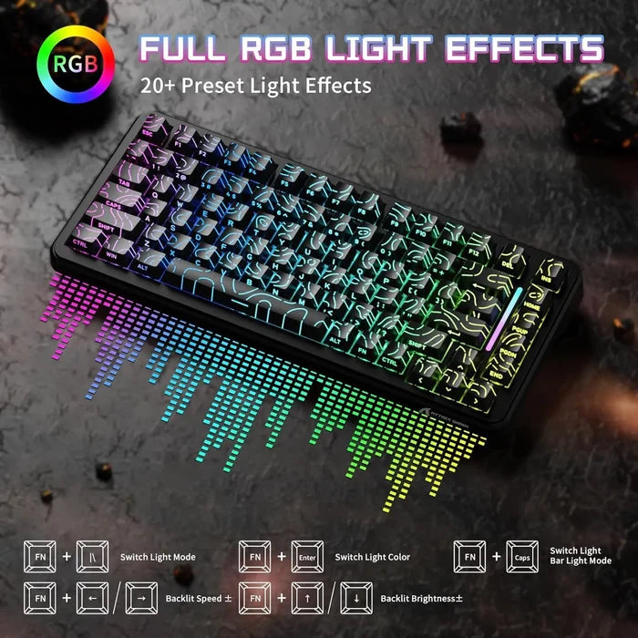 Attack Shark X82 Pro HE Wireless Gaming Keyboard - Black Contour - PakByte Computers