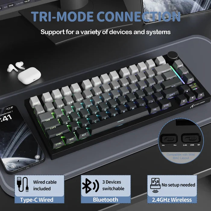 Attack Shark X820 Ultra Wireless Keyboard - Moonlight Gradient - PakByte Computers