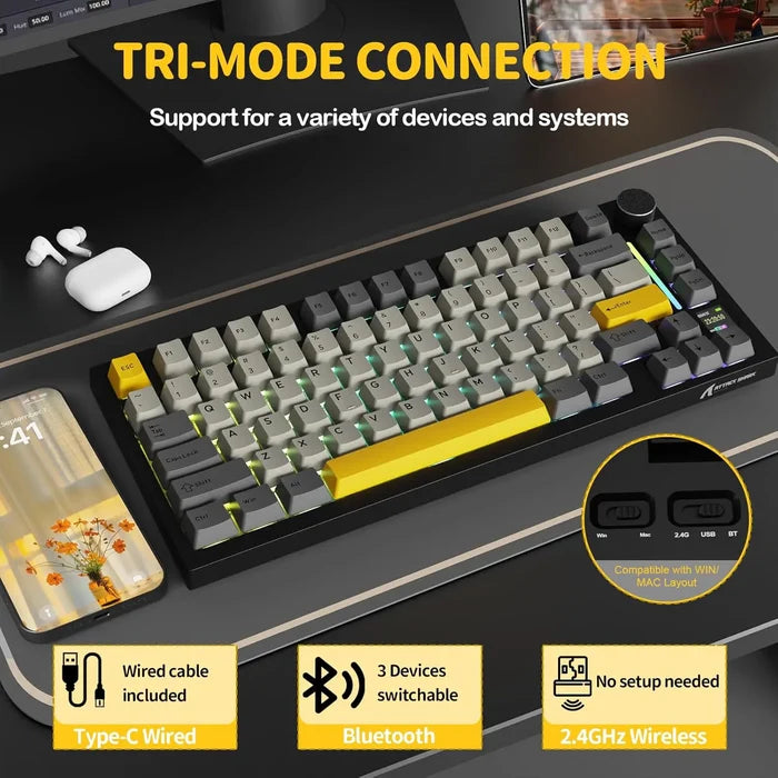 Attack Shark X820 Ultra Wireless Keyboard - Star Black - PakByte Computers