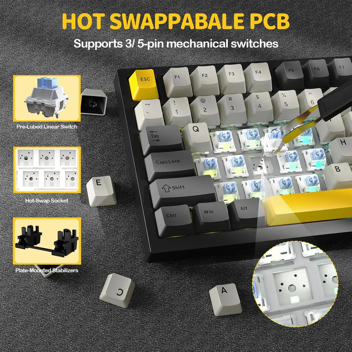 Attack Shark X820 Ultra Wireless Keyboard - Star Black - PakByte Computers