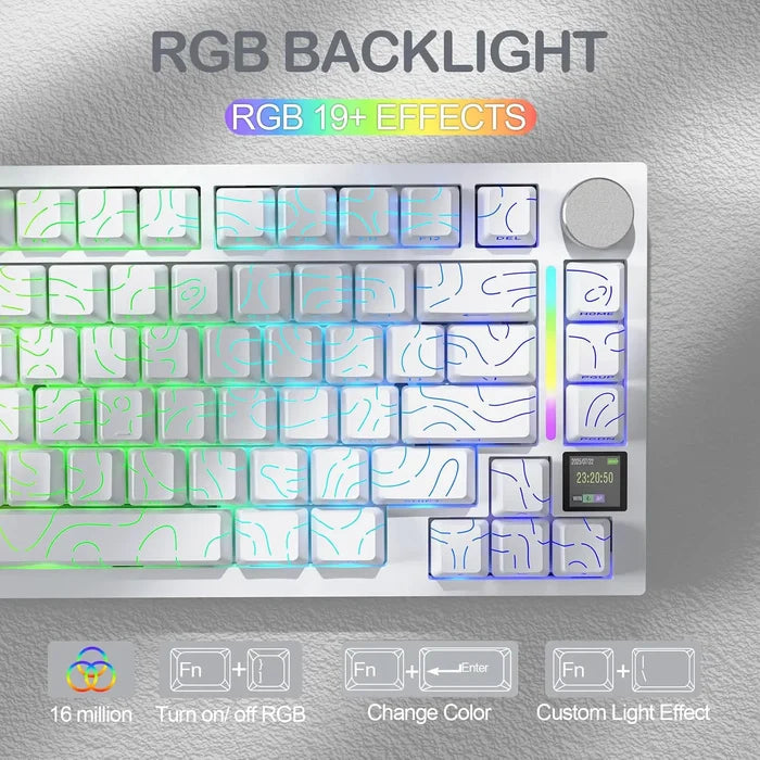 Attack Shark X820 Ultra Wireless Keyboard - White - PakByte Computers