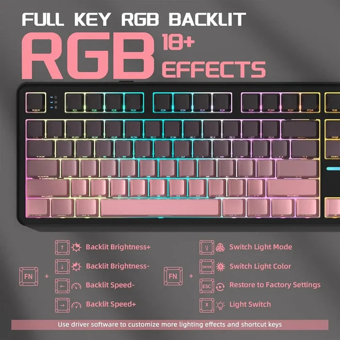 Attack Shark X87 75% Wireless Mechanical Keyboard - Blackberry