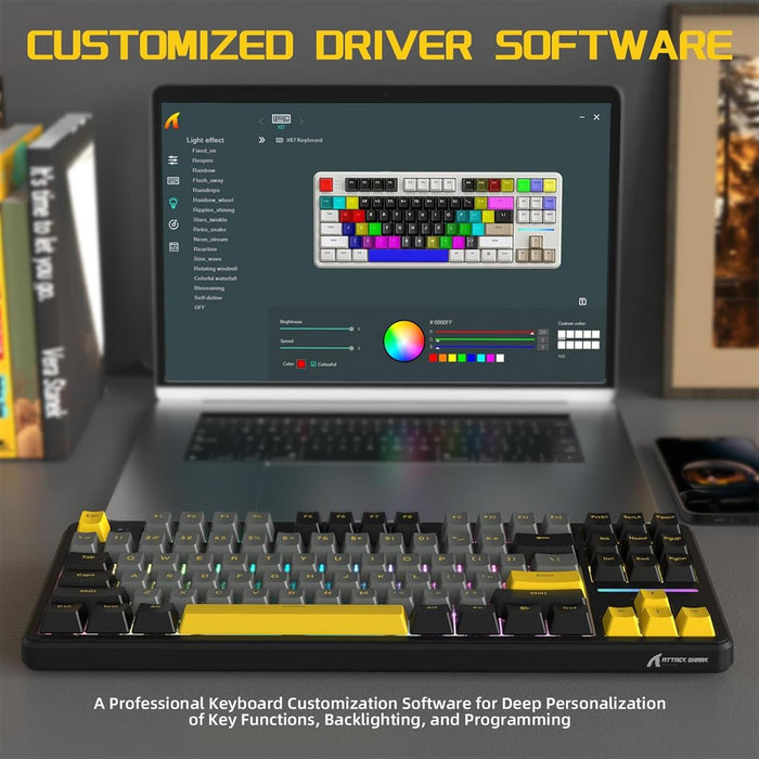 Attack Shark X87 Wireless Mechanical Keyboard - Star Black - PakByte Computers