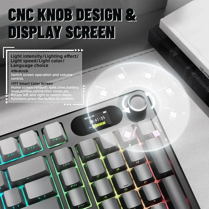 Attack Shark X98 Pro Wireless Mechanical Keyboard - Moonlight - PakByte Computers