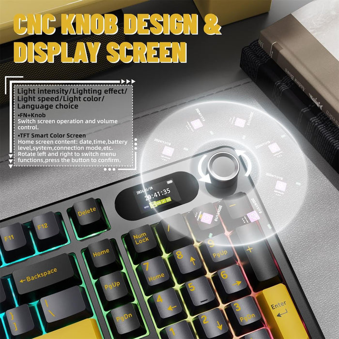 Attack Shark X98 Pro Wireless Mechanical Keyboard - Star Black - PakByte Computers