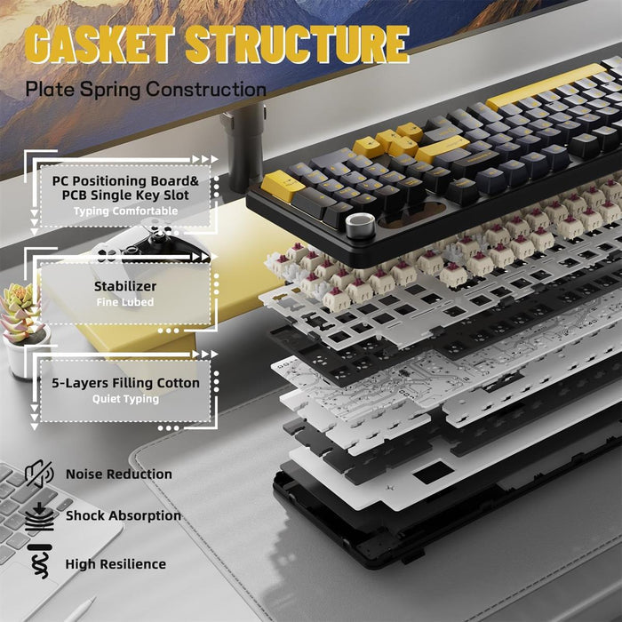 Attack Shark X98 Pro Wireless Mechanical Keyboard - Star Black - PakByte Computers