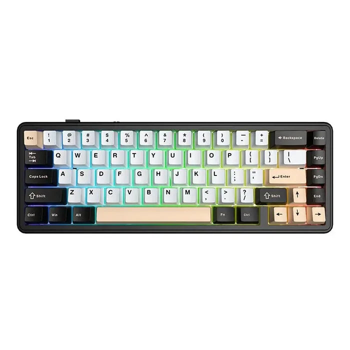 Aula F65 65% Wireless Mechanical Keyboard - White/Pink/Black - PakByte Computers