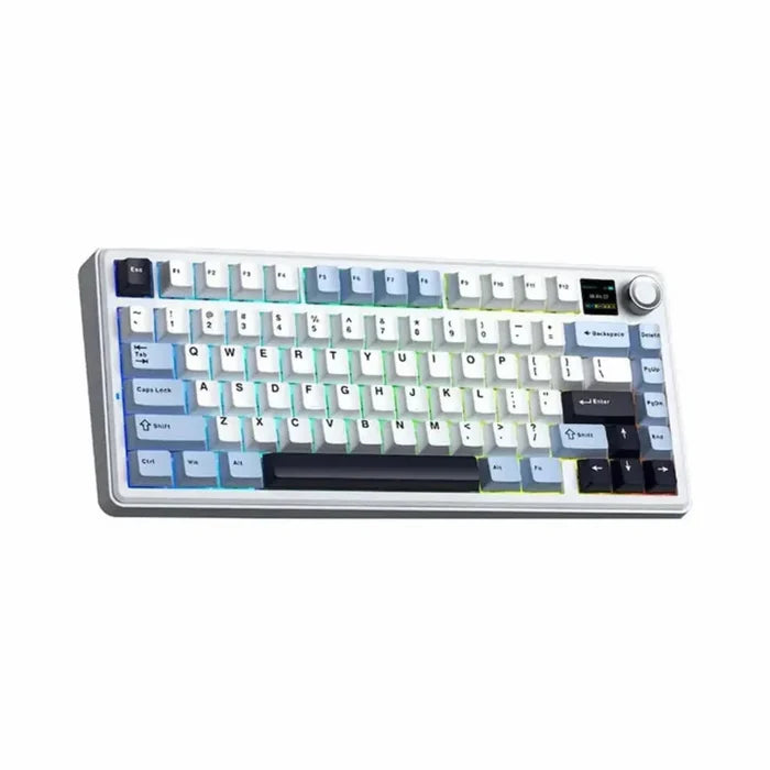 AULA F75 Max Wireless Keyboard with TFT Screen and Knob - Glacier White - PakByte Computers