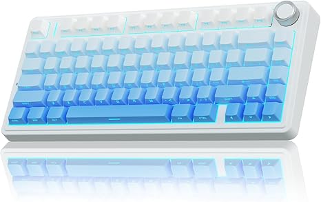 AULA F75 Pro 75% Hot Swappable Custom Keyboard - Gradient Blue Star Vector Switches