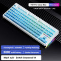 AULA F87 Pro Wireless Mechanical 80% Gasket Hot Swappable Custom Keyboard – Gradient Blue - PakByte Computers